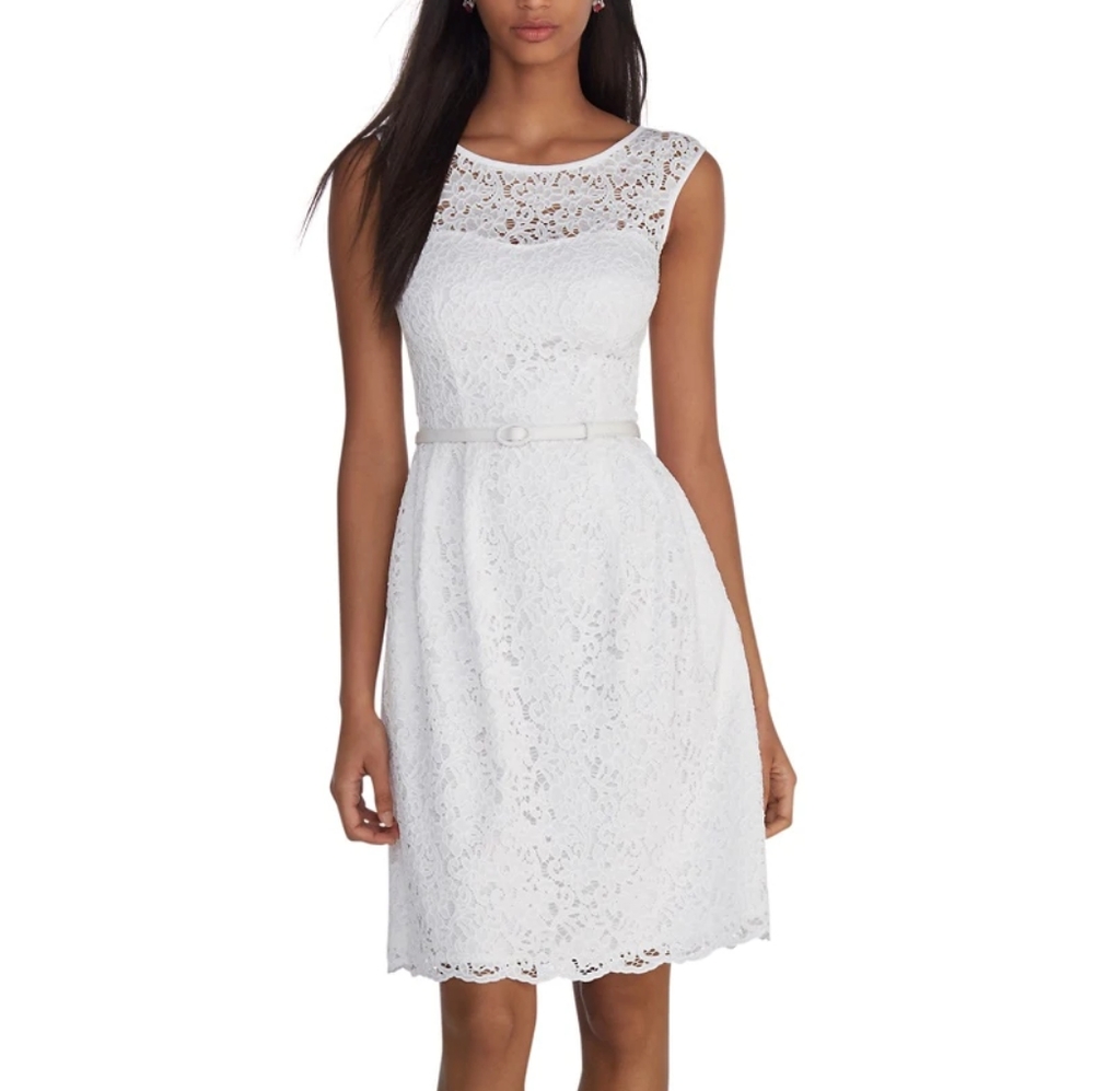 White House Black Market Lace Tulip Dress, Sz 16